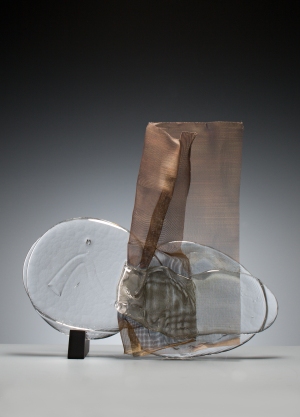 Fusion, 2013, Glass and stell, 50X60X15 cm